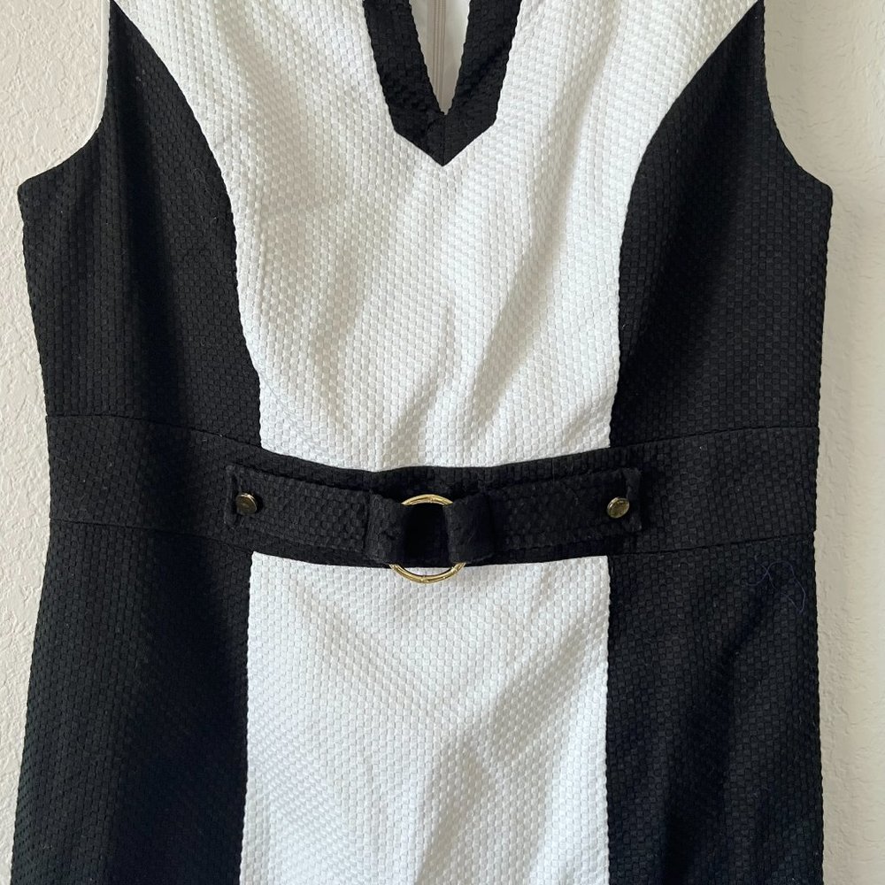 Ann Taylor Color Block Woven Sheath Hourglass Dress Size 10 - Picture 3 of 11